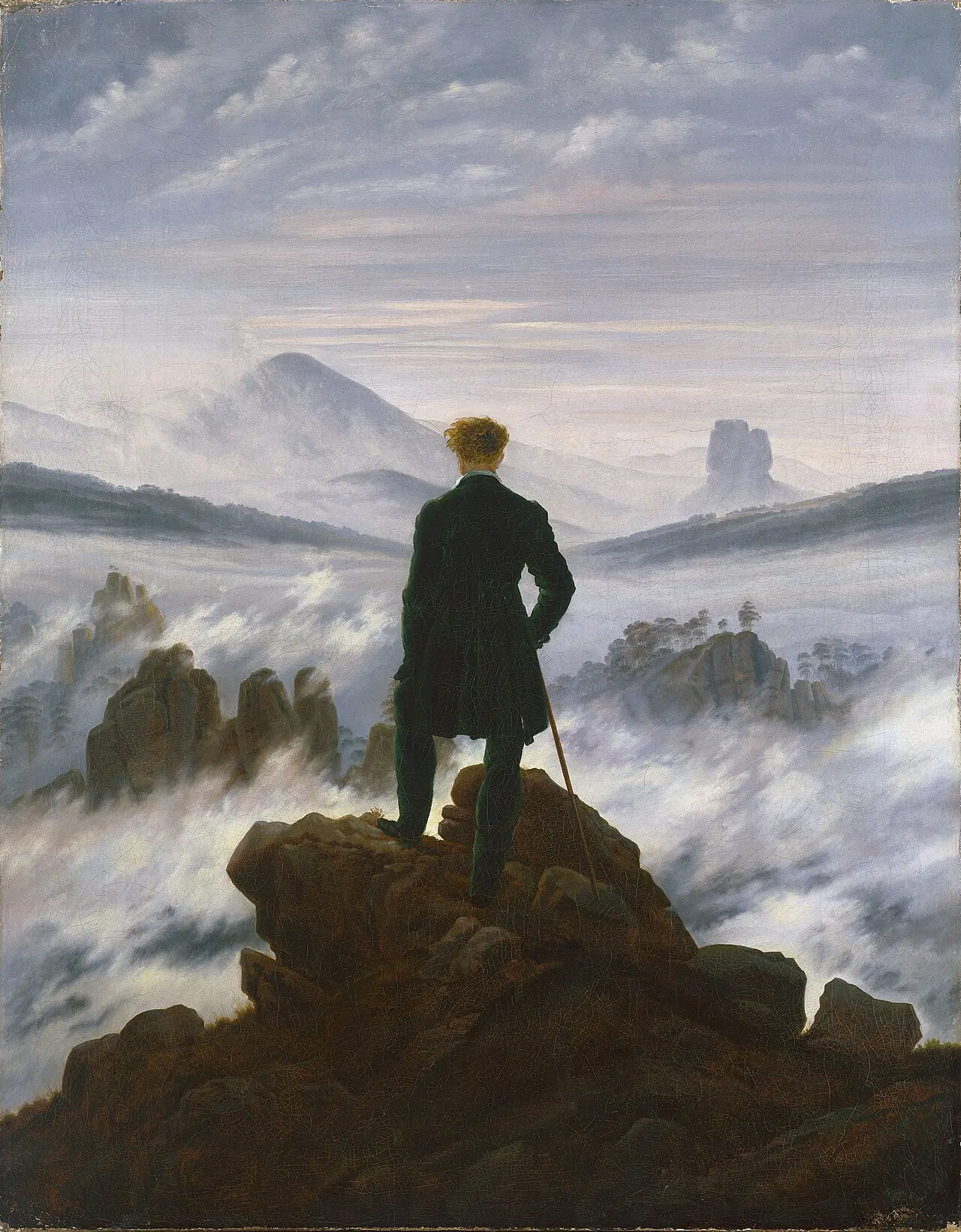Caspar David Friedrich, Wanderer above the Sea of Fog, circa 1818