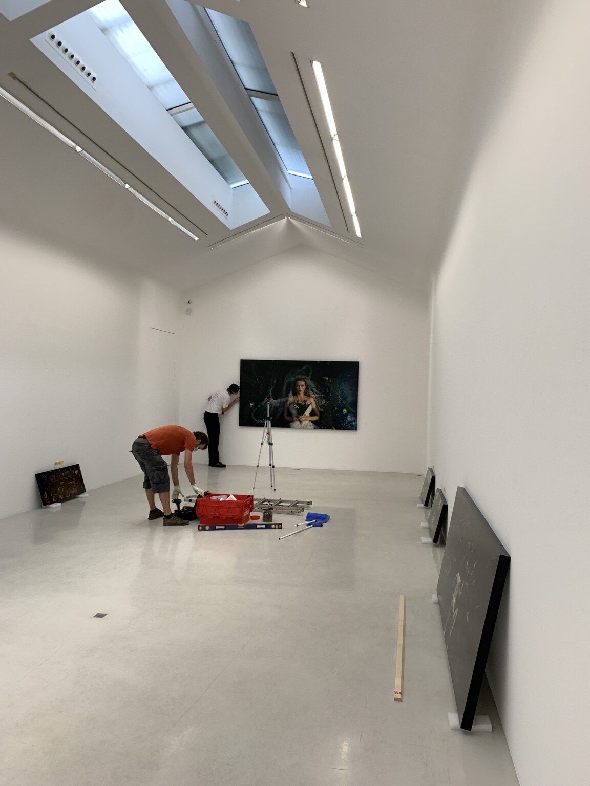 A large ARTvonTRIER work being installed