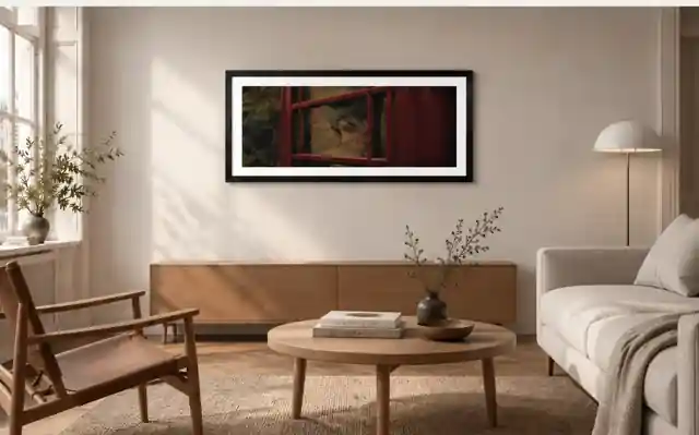 Didn’t He Say He Would Call? displayed above a sofa in an example interior